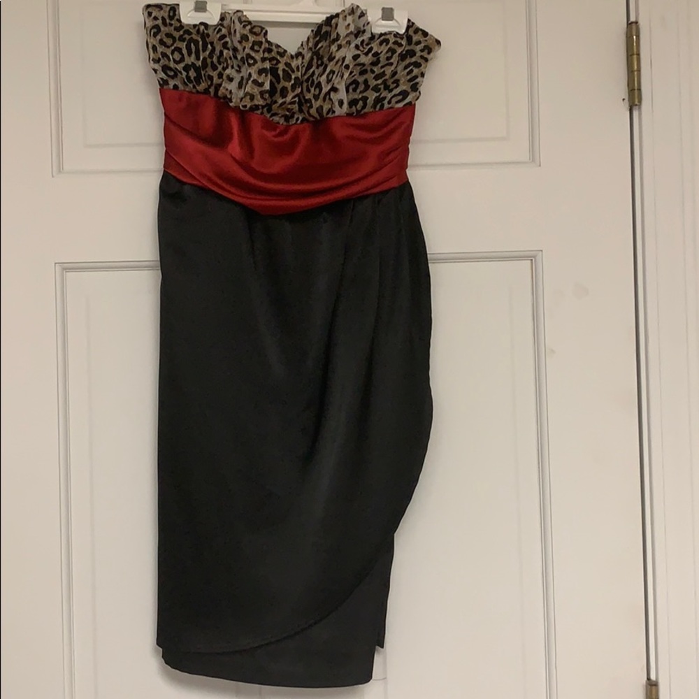 Retro rockabilly satin dress